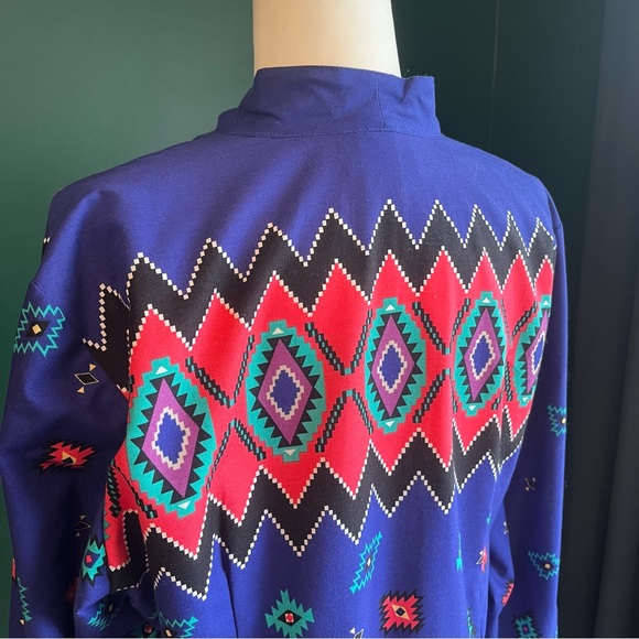 Vintage 90’s Roughrider Western Shirt Aztec Cowgirl Country Top - Picture 8 of 13